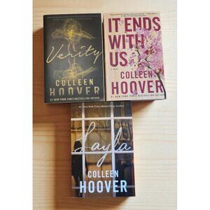 Colleen Hoover Paperback Books Lot‎ of 3 Like New-Layla, Verity, It Ends With Us